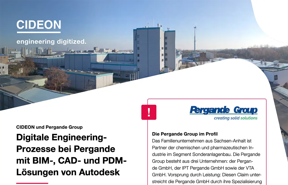 Screenshot des Deckblattes des Referenzberichts von CIDEON.